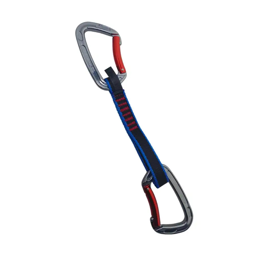 1/2pcs 22KN Professional Climbing Quickdraw with 24KN Curved Gate Carabiners Mountaineering Adventure Rescue Training Equipment Oasis Select 1set grey
