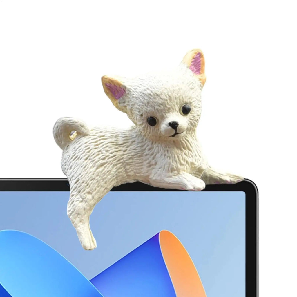 1PC Car Dashboard Decor Cute Dog Figure Screen Figure for Dog Lovers Collectors Gamers Home Office car Interior Decor Oasis Select
