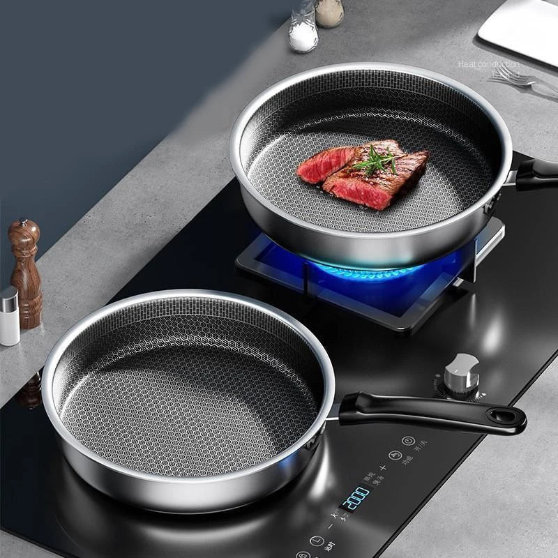 316L Tri-Ply Stainless Steel Frying Pan | Induction & Gas
