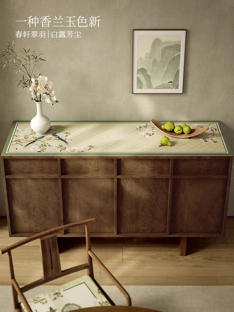 Chinese Side Cabinet Table Mat Waterproof Non-slip Porch Side Cabinet Washless and Easy To Care Non-slip Table Mat Oasis Select