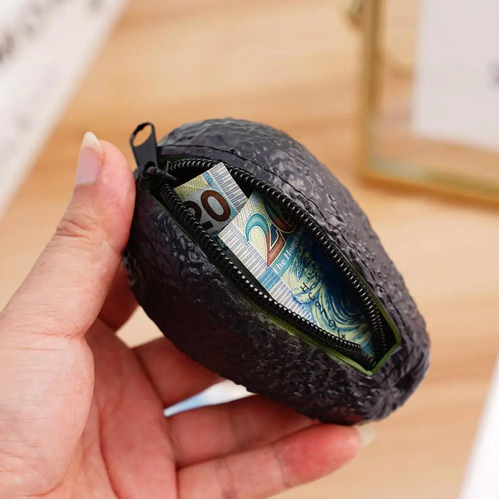 2025NEW Creative Avocado Shape Mini Coin Purse Wallet Bag Pouch Novelty Portable Storage Girls Fun Handbag Zipper Pocket Gift Oasis Select