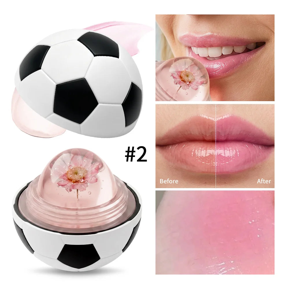 Kick & Glow Soccer Lip Balm Lasting Hydrating Reduce Lip Lines Color Changing Moisturizing Glossy & Plump Lip Care Oasis Select