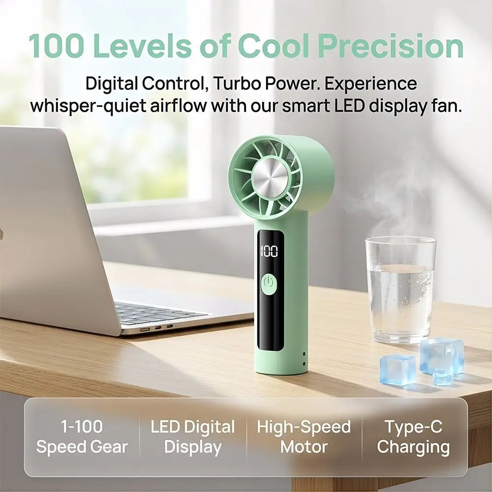 Strong Wind Mini Turbo Fan Super Strong Wind Powerful Airflow Portable Pocket Fan High Velocity Small Size Personal Fan Camping Oasis Select