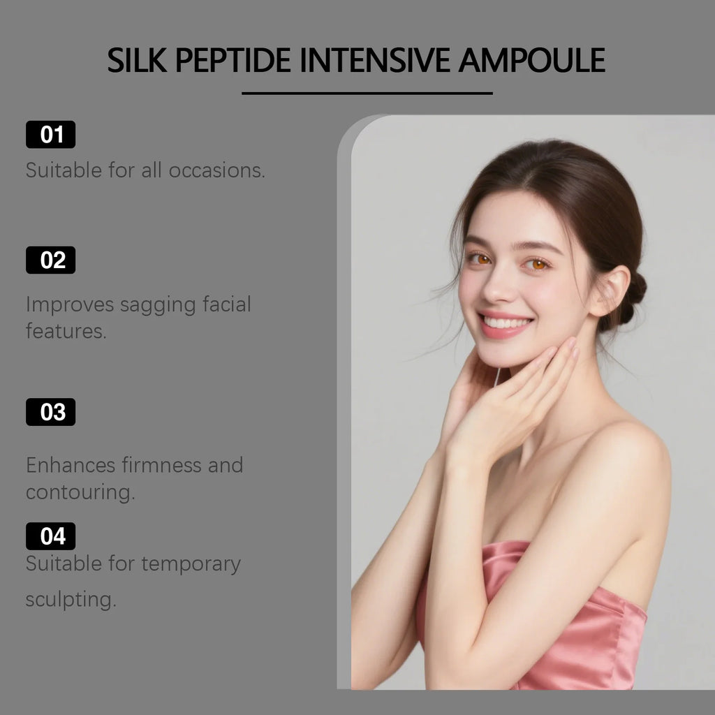 Silk Peptide Intensive Lifting Ampoule Deep Collagen Intensive Revitalizing Essence Face Tightening Smoothing Anti Aging Serum Oasis Select