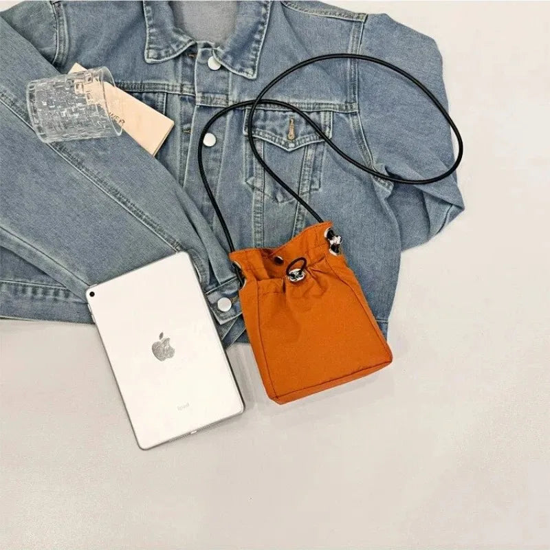 Nylon Crossbody Bag Soft Mini Phone Wallet Multifunctional Square Shoulder Bag Crossbody Purse Canvas Purse Messenger Bag Oasis Select