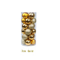 3cm Christmas Tree 24pcs Ball Baubles Plastic Props Xmas Birthday Decorations Glitter Hanging Holiday Matte Ornaments Wedding Oasis Select Gold China Mainland