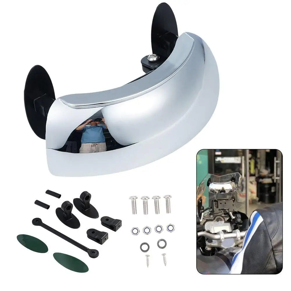 For BMW R1200GS R1250GS For HONDA Universal Motorcycle Rearview Mirror Rear View Mirror 180 Ultra Wide Angle Central Windscreen Oasis Select