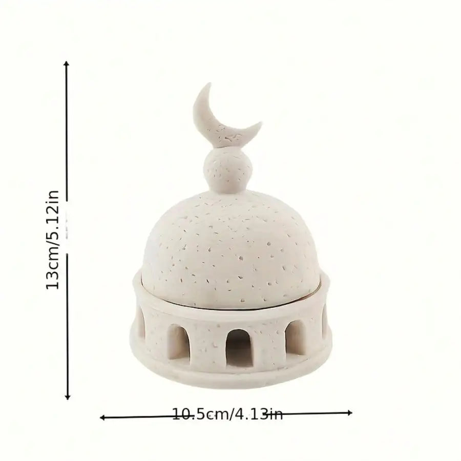 Moon Castle Incense Stand Castle Aromatherapy Stove Decorate Living Rooms or Offices During Ramadan Eid Al Fitr Decoration Oasis Select round