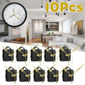 WISH 10Pcs 18Mm Silent Movement Sets DIY Spindle Hands Wall Quartz Clock Movement Mechanism Repair Tools Part Clock Kit Oasis Select Default Title