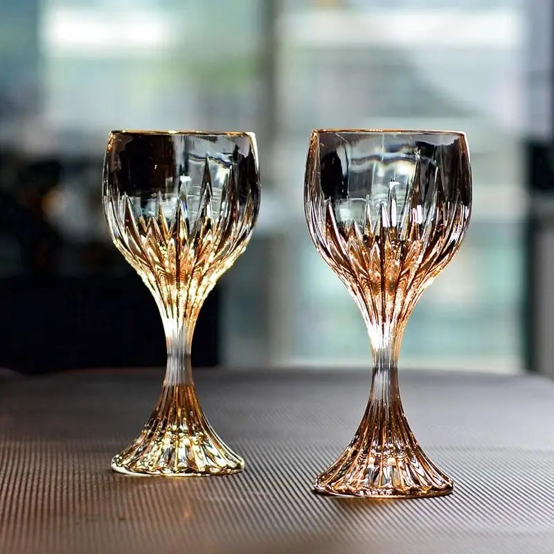 European high-end gold unleaded glass wine glass household thickened hand-made crystal glass goblets wine glasses Oasis Select