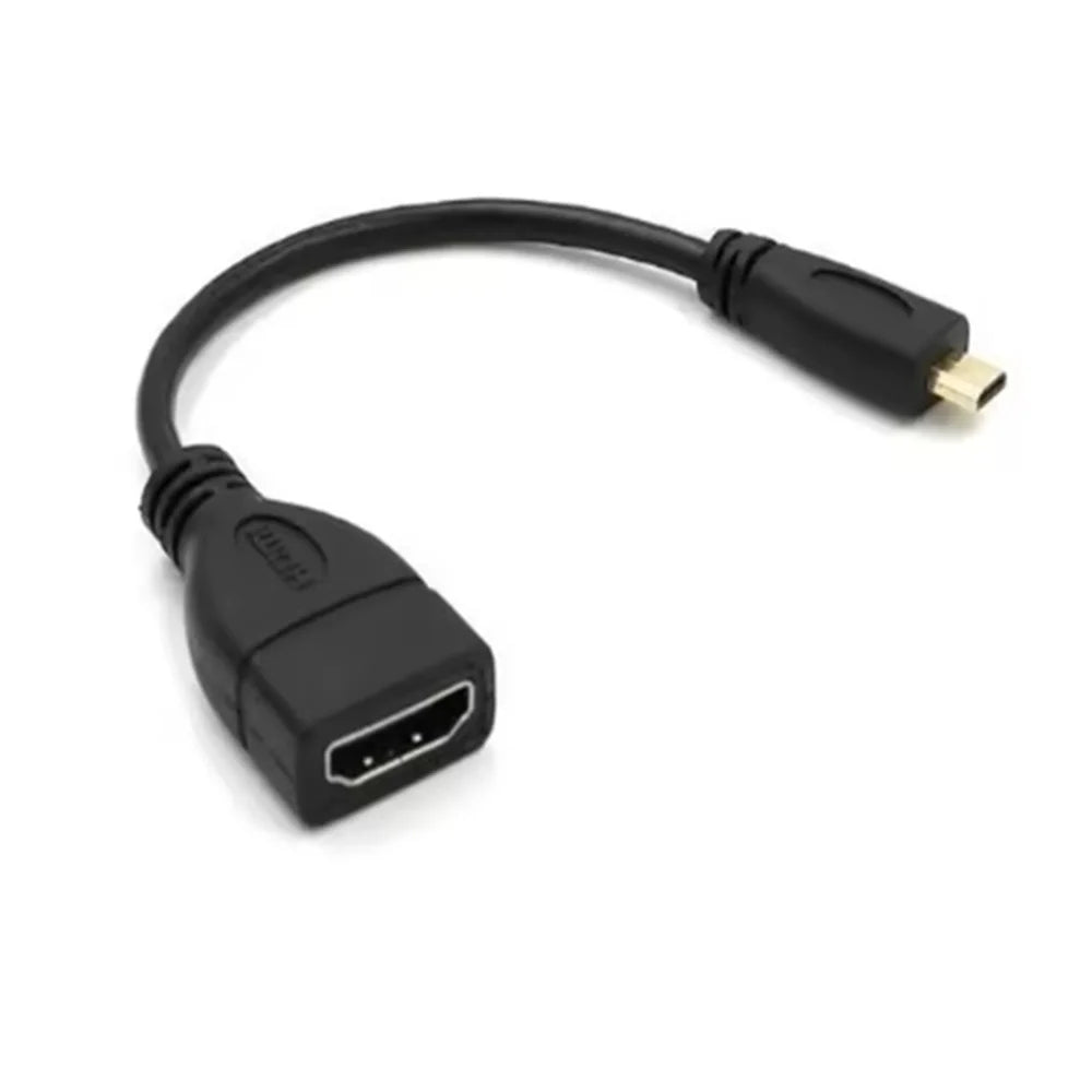 Micro HDMI-Compatible Cable Micro To HDMI Female Data Transmission Line Cable for Raspberry Pi 5/Pi 4 Hero 7 6 A6000 Camera HDTV Oasis Select