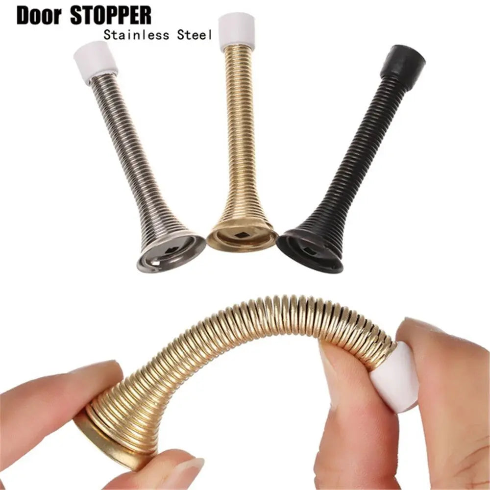 Iron Spring Door Crash Pad Door Handle Guard Stopper Anti-Collision Wall Protector Door Stopper Lock Protective Oasis Select
