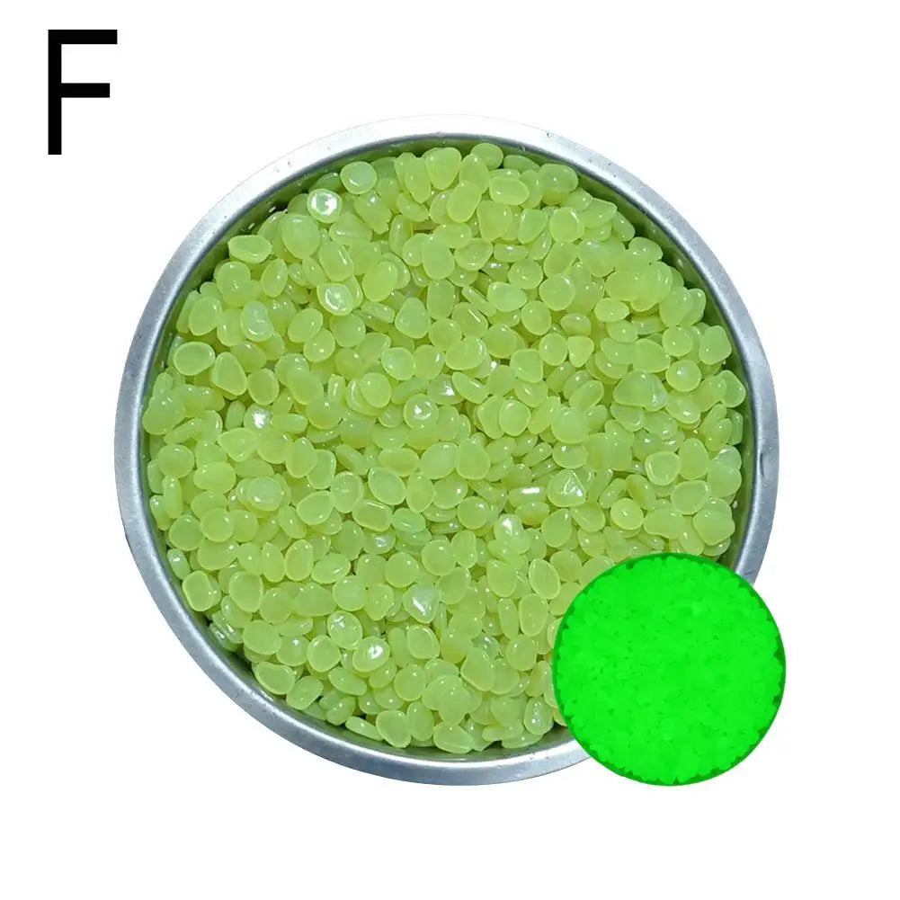 50Pcs Luminous Stones Fish Tank Aquarium Ornament Glow In The Dark Pebbles Outdoor Yard Lawn Path Walkways Decorations Oasis Select F