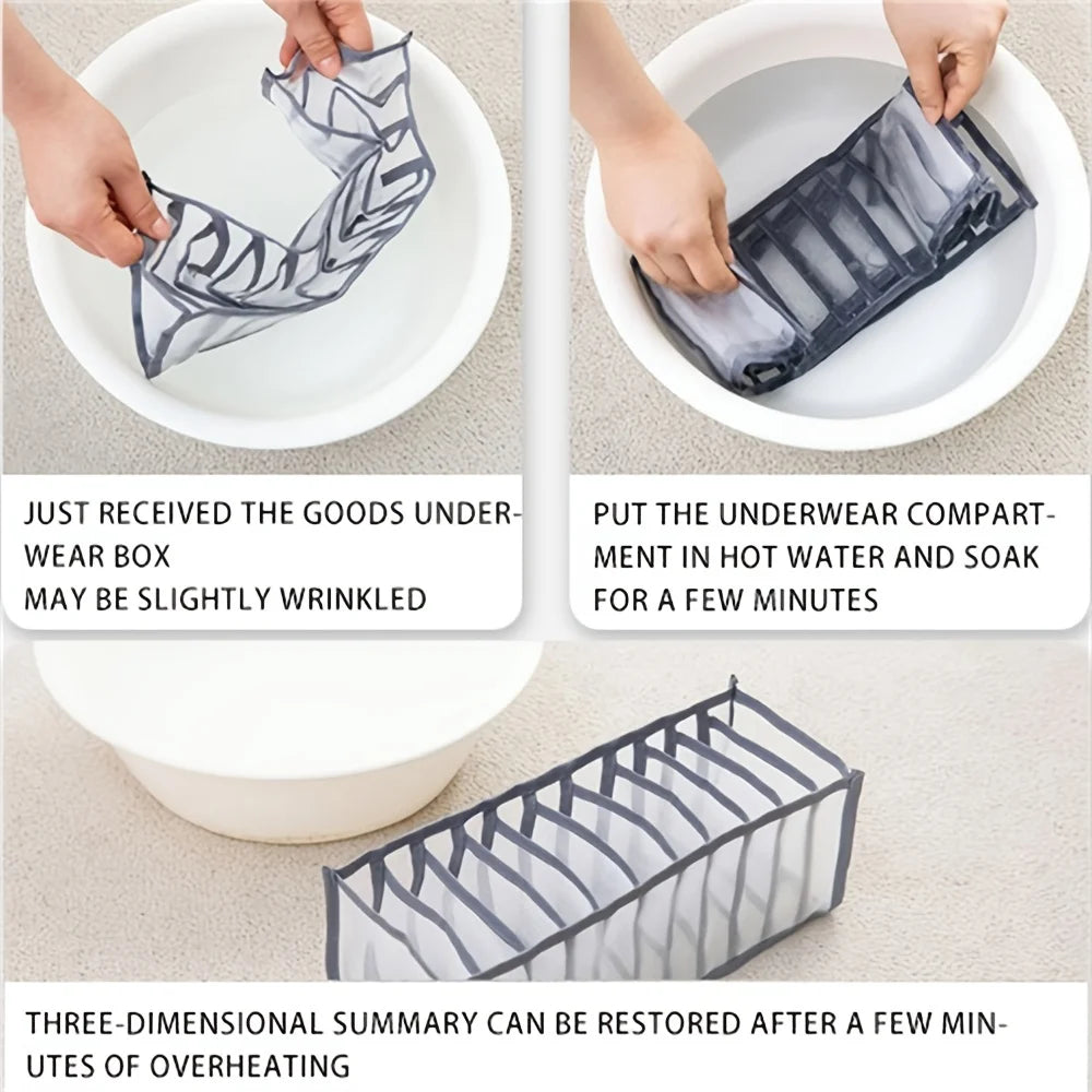 3pcs/set Sock Underwear Organizer Divider, Collapsible Closet Organizer for Storing Socks, Underwear Oasis Select