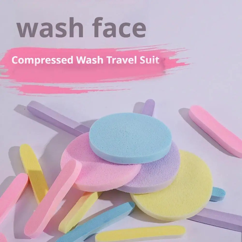 12PCS Facial Sponge Compressed, Face Cleansing Sponge Cosmetic Wet Puff Dry Wet Makeup Facial Sponge Round Wash Face Sponges Oasis Select