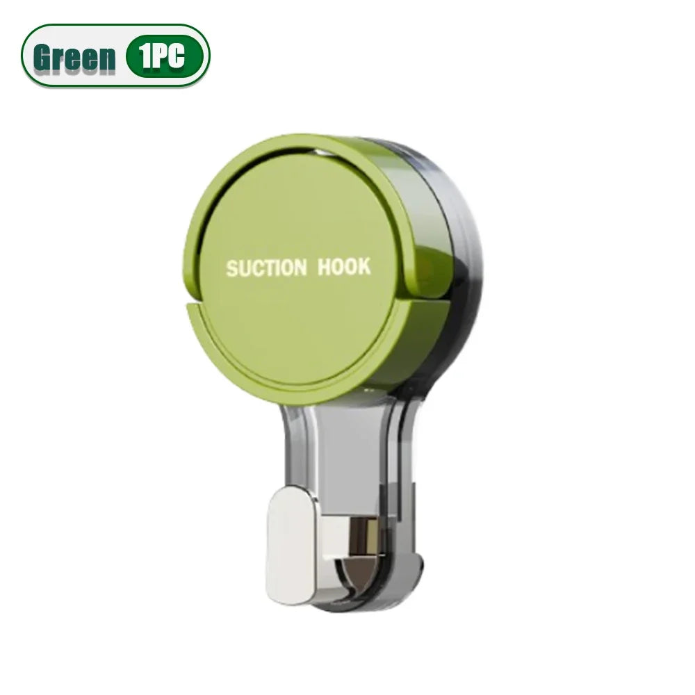 1-30PCS Suction Cup Hook Reusable Stronge Vacuum Bathroom Suction Cup Hooks Waterproof Towel Rack Clothes Hanger Hook Accessor Oasis Select Green-1PC