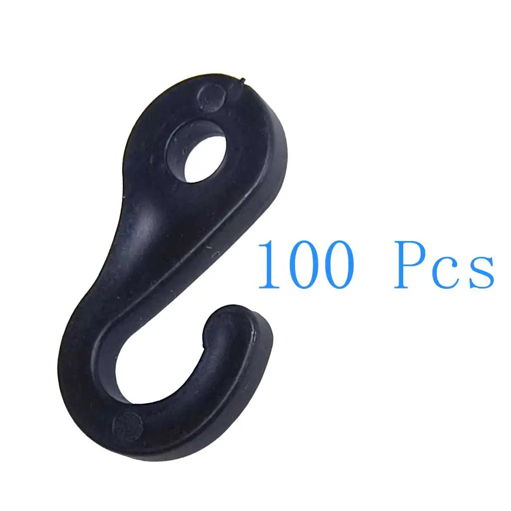 30/50/100Pcs Plastic Eye Snap Hook Clip for Outdoor Camping Tent Cover Awning Tent Rod Fasteners Oasis Select Pcs100