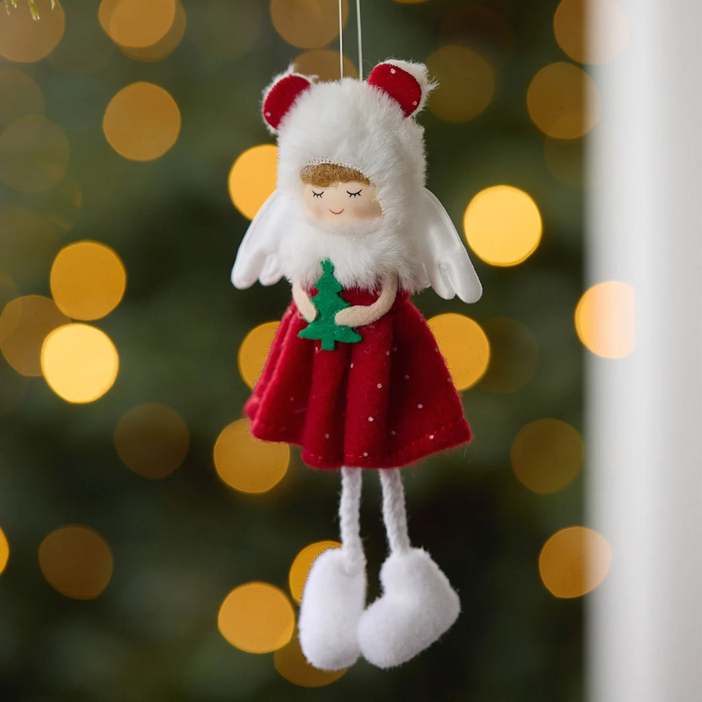Cute Girl Angel Christmas Pendant Xmas Tree Hanging Ornaments Christmas Decorations For Home Christmas Dolls Kids Gift Navidad Oasis Select
