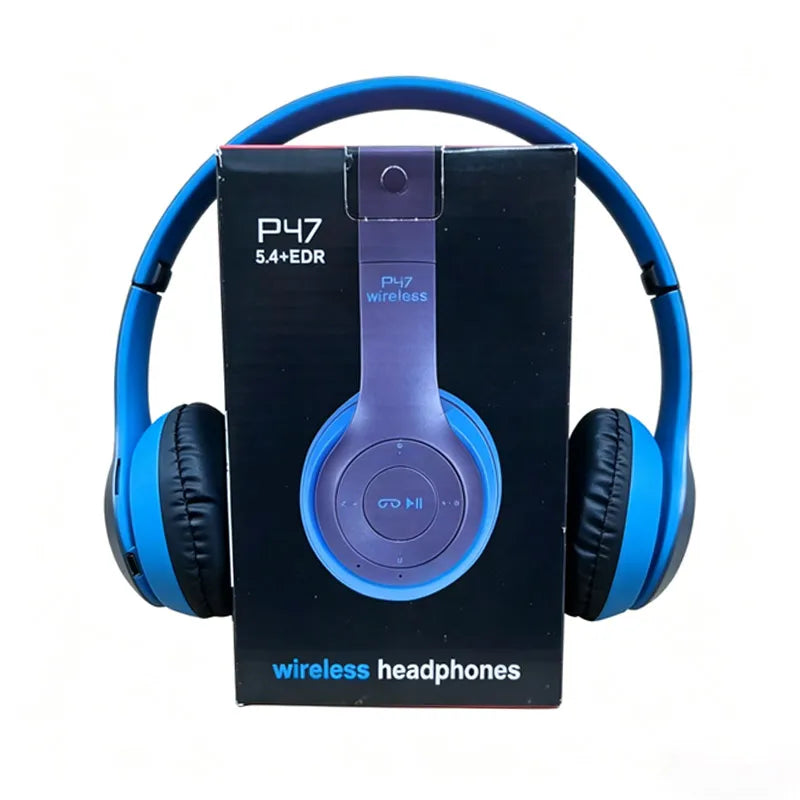 Multifunctional Bluetooth 5.0 Portable Foldable Headmounted Wireless Headset For Bluetooth connection TF Card Wired Connection Oasis Select Blue