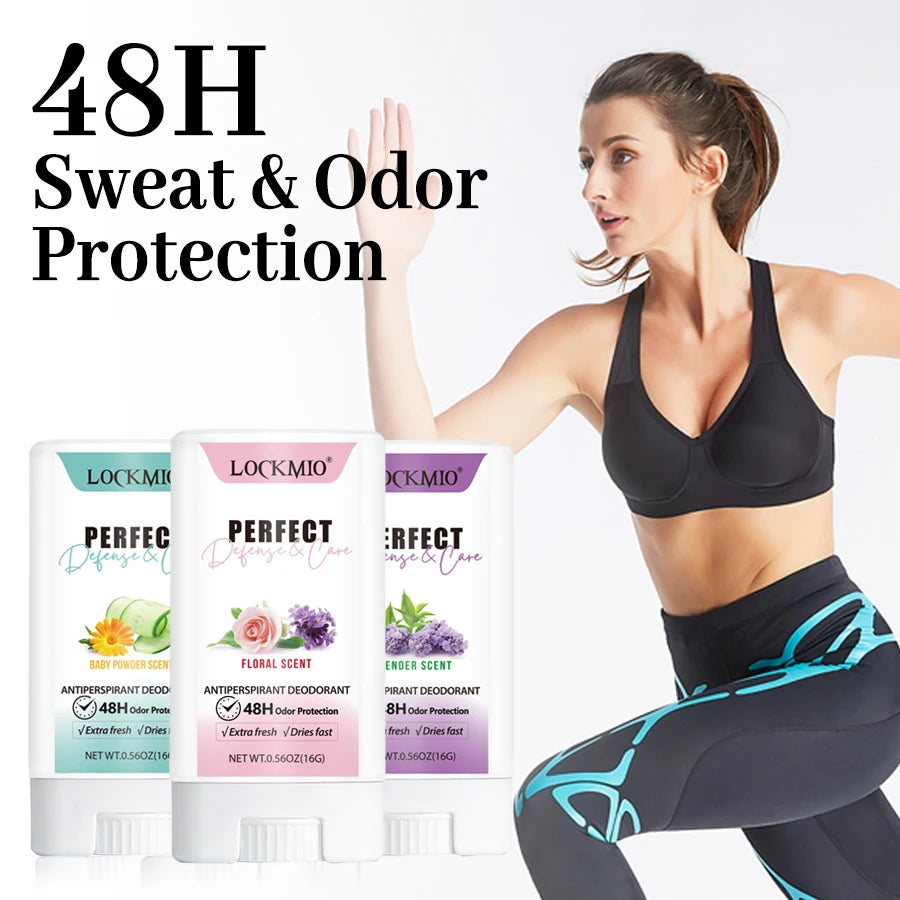 Antiperspirant Deodorant Stick Perfume Antiperspirant Cream 48h Long Lasting Refreshing Fragrance Body Odor Remover for Summer Oasis Select