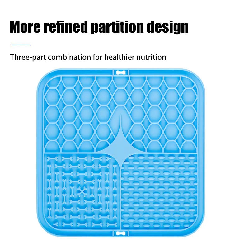 Food Grade Silicone Pet Dog and Cat Anti-Choking Slow Eating Tableware Tray Licking Mat Licking Plate Pet Yogurt Placemat Oasis Select