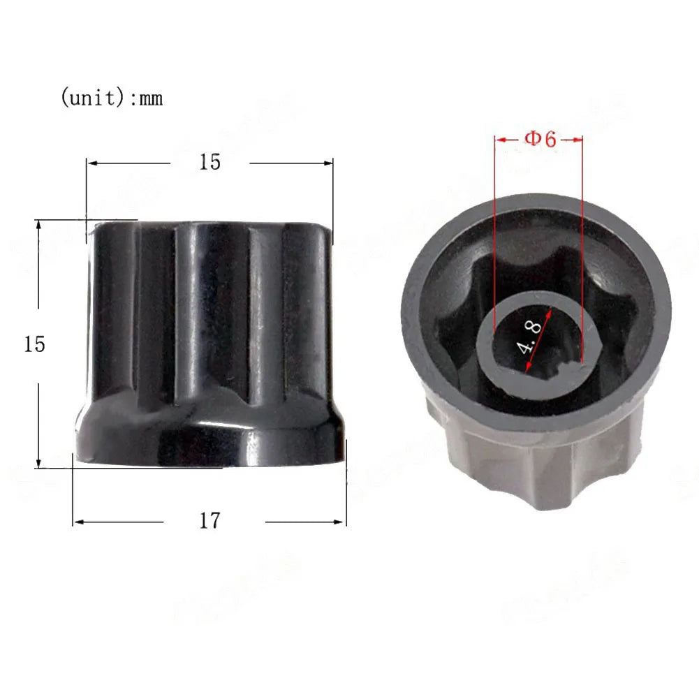 10pcs D Type 6mm Shaft Hole Volume Control Potentiometer Knob Position Groove Parts For Guitar Bass Electric Guitar Accessories Oasis Select