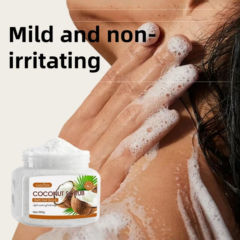 SADOER 350g Coconut Body Scrub – Walnut Shell & Glycerin Coconut Body Scrub Oasis Select