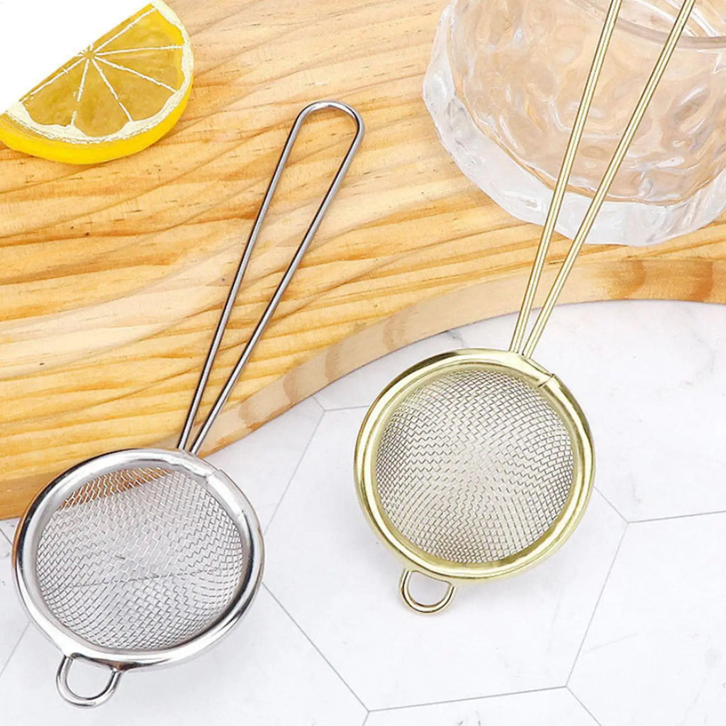 1PC Fine Mesh Strainer Stainless Steel Matcha Sifter Very Fine Mesh Rust-Proof Tea Strainer Small Food Sifters For Kitchen Oasis Select