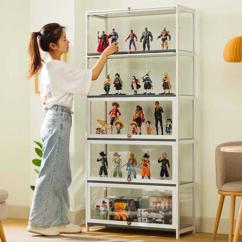 Figure display cabinet Floor-to-ceiling simple modern living room Layered shelves Household lockers Blind box display cabinet Oasis Select