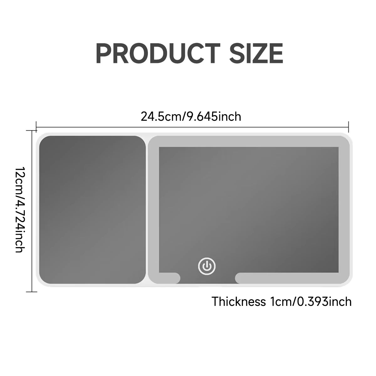 Car Sun Visor LED Makeup Mirror – HD 3X Magnifying & Dimmable