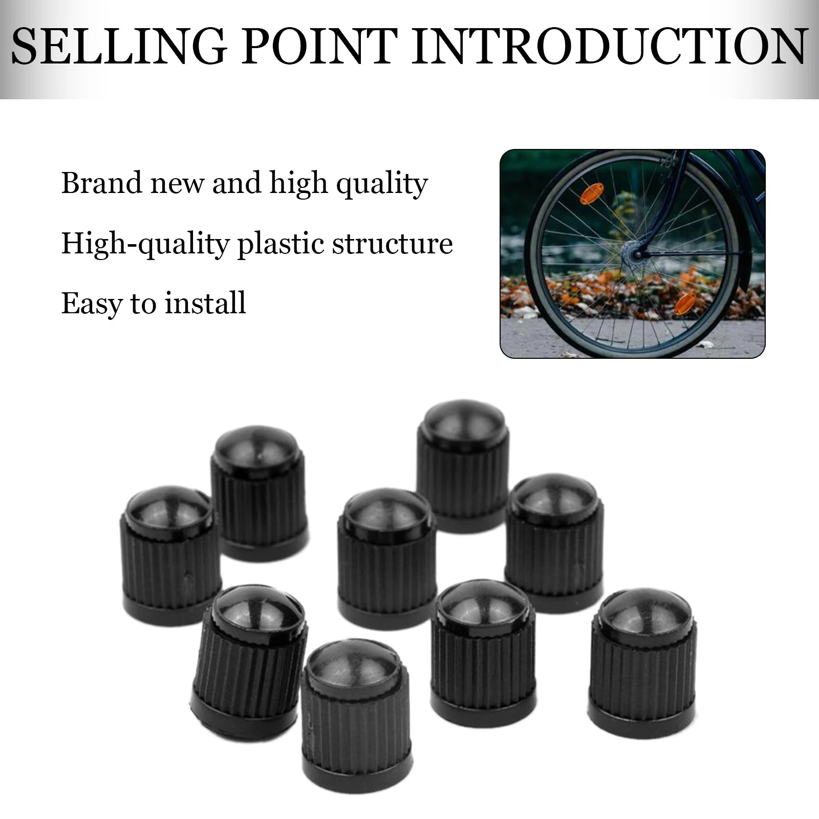 Car 100pcs Tubeless Tire Valve Valve Cap Car Tire Valve Cap Car Truck Bicycle MTB Dust Cap Oasis Select