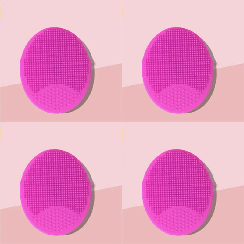 1/4pcs Soft Silicone Baby Bath Head Massage Brushes Hair Washing Brush Scalp Comb Kids For Newborn Bath Wipe Washing Hair Tools Oasis Select 4pcs rose