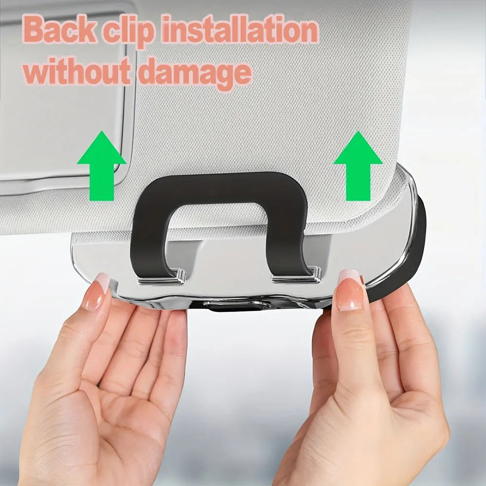 Car Sun Visor Sunglasses Holder – ABS Eyeglass Case