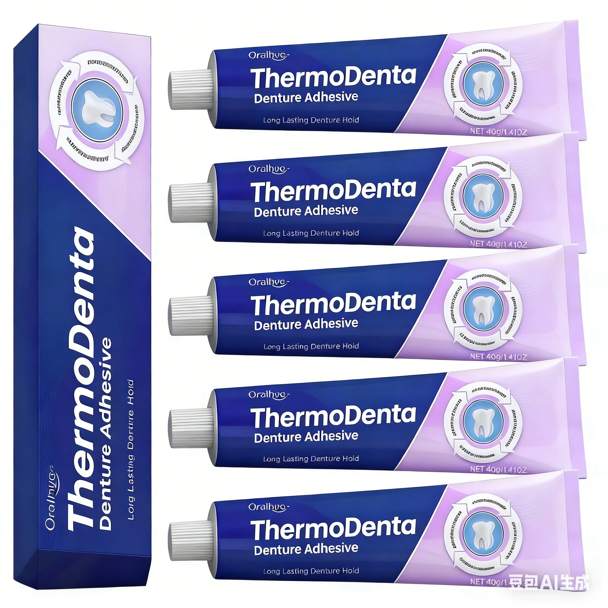 Zinc-Free Denture Fixation Adhesive – Up to 4-Day Secure Hold Denture Adhesive Oasis Select 5pcs