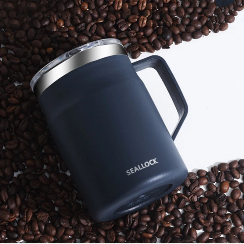 450ML Water Cup Stainless Steel Insulated Lid Drinkware Double Layer Home Office Couple Tumbler Heat-resistant Coffee Mug Oasis Select