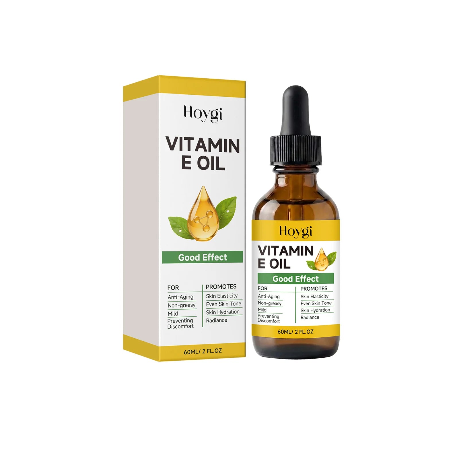 Vitamin E Oil Moisturizing Firming Improves Skin Softness Brightens Skin Tone Hydration Oil for Face Body Hands Nails & Hair Oasis Select 60ml Boxed 60ml
