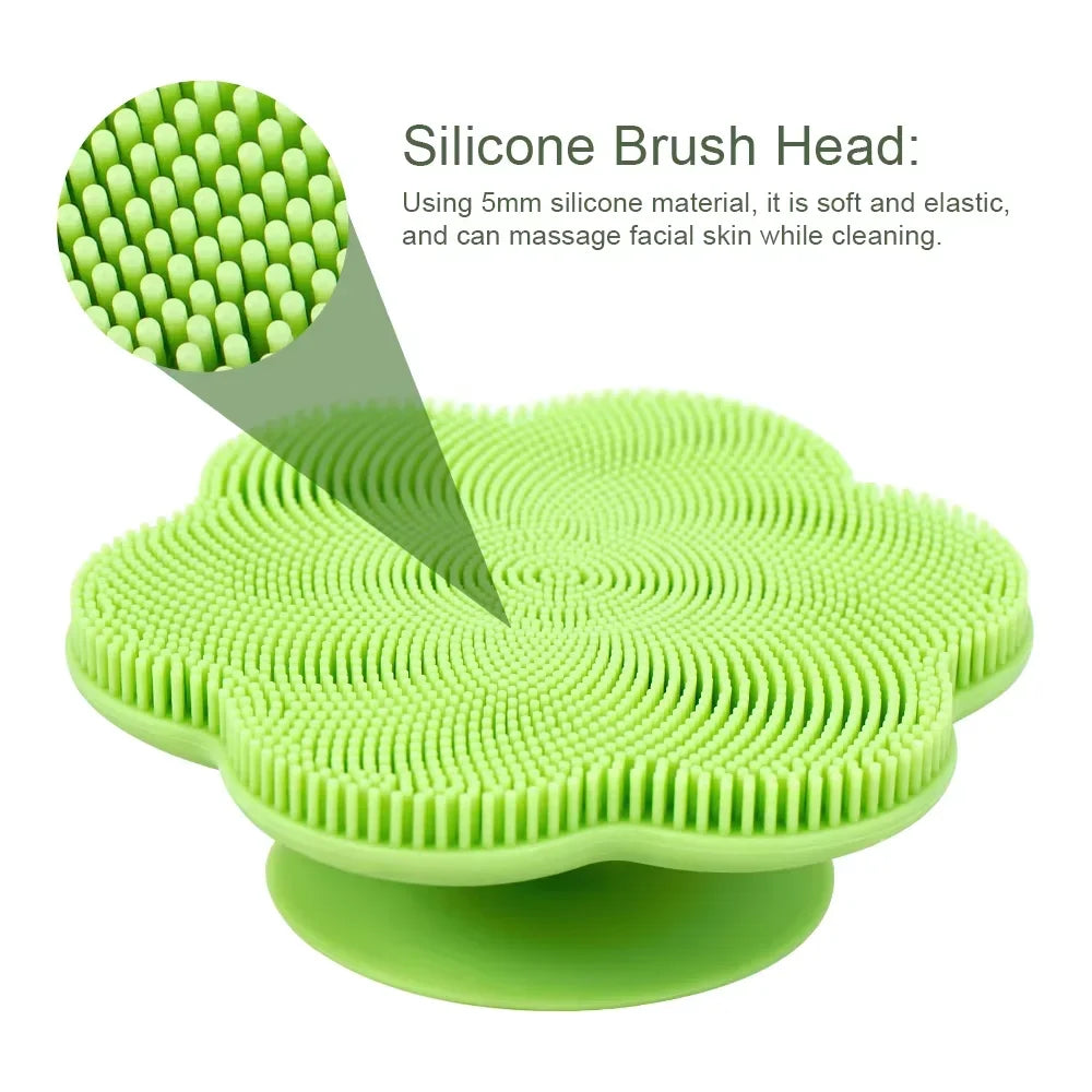 Silicone Exfoliating Shower Brush – Body & Scalp Massager Silicone Shower Brush Oasis Select