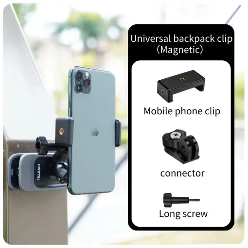 360° Magnetic Backpack Clip Mount for DJI Osmo & GoPro