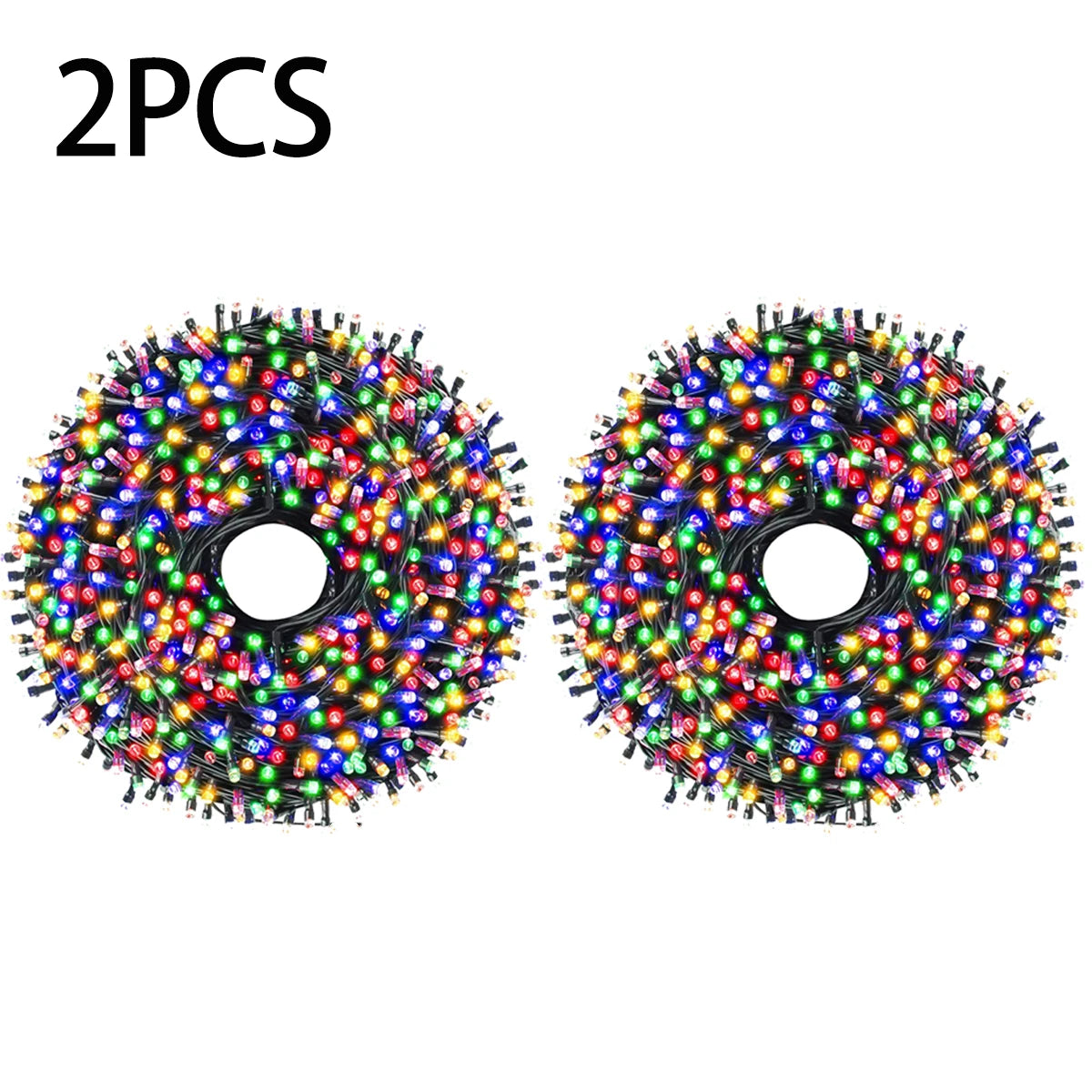 1/2/3Pcs LED String Light 10M/20M/30M Christmas Tree Fairy Outdoor Festoon 220V EU Plug/110V US Plug,Party Decor Lamp CW/WW/RGB Oasis Select 2PCS RGB EU Plug 10M