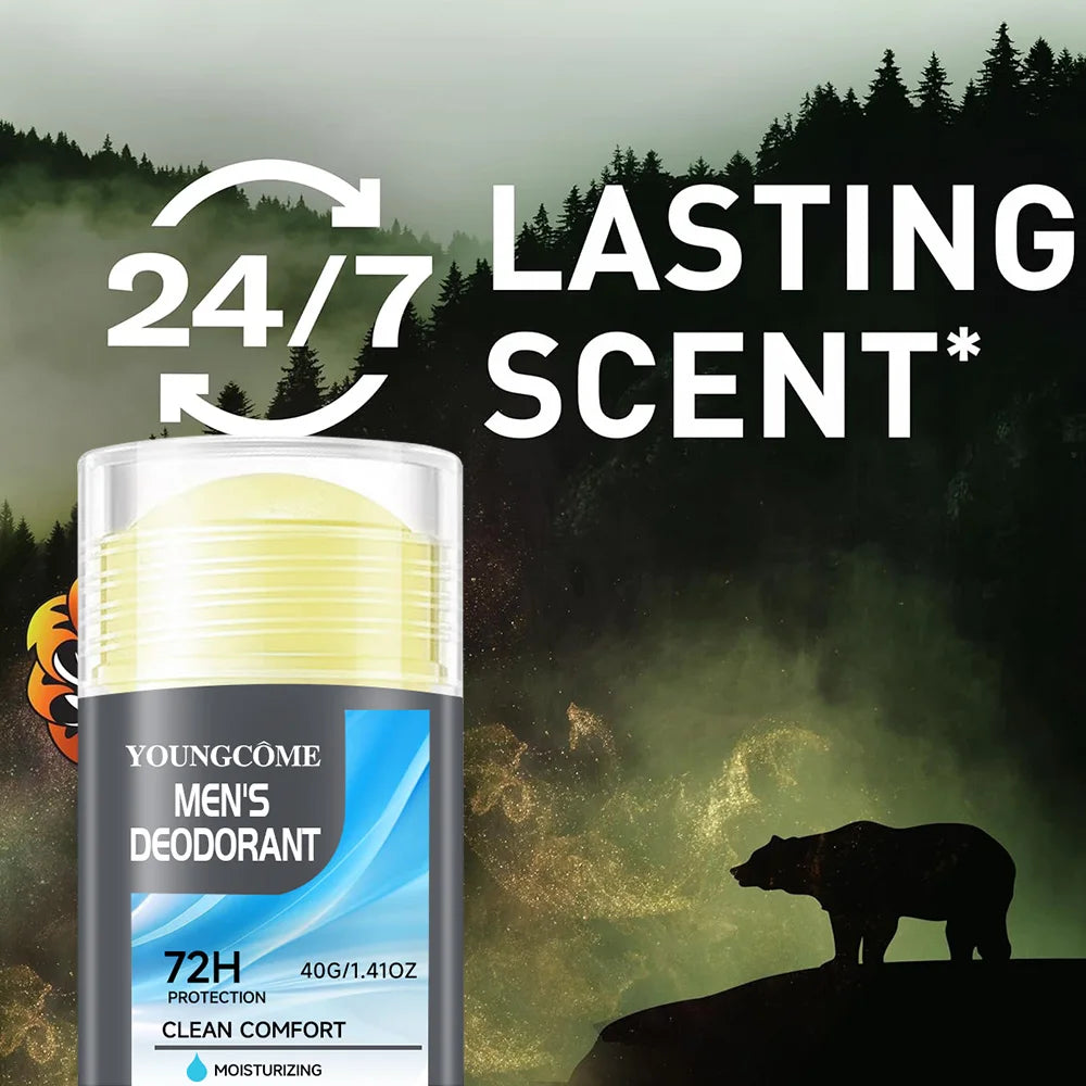 YOUNGCOME Men's Natural Deodorant Stick – Lasting Freshness 40g Men's Deodorant Stick Oasis Select