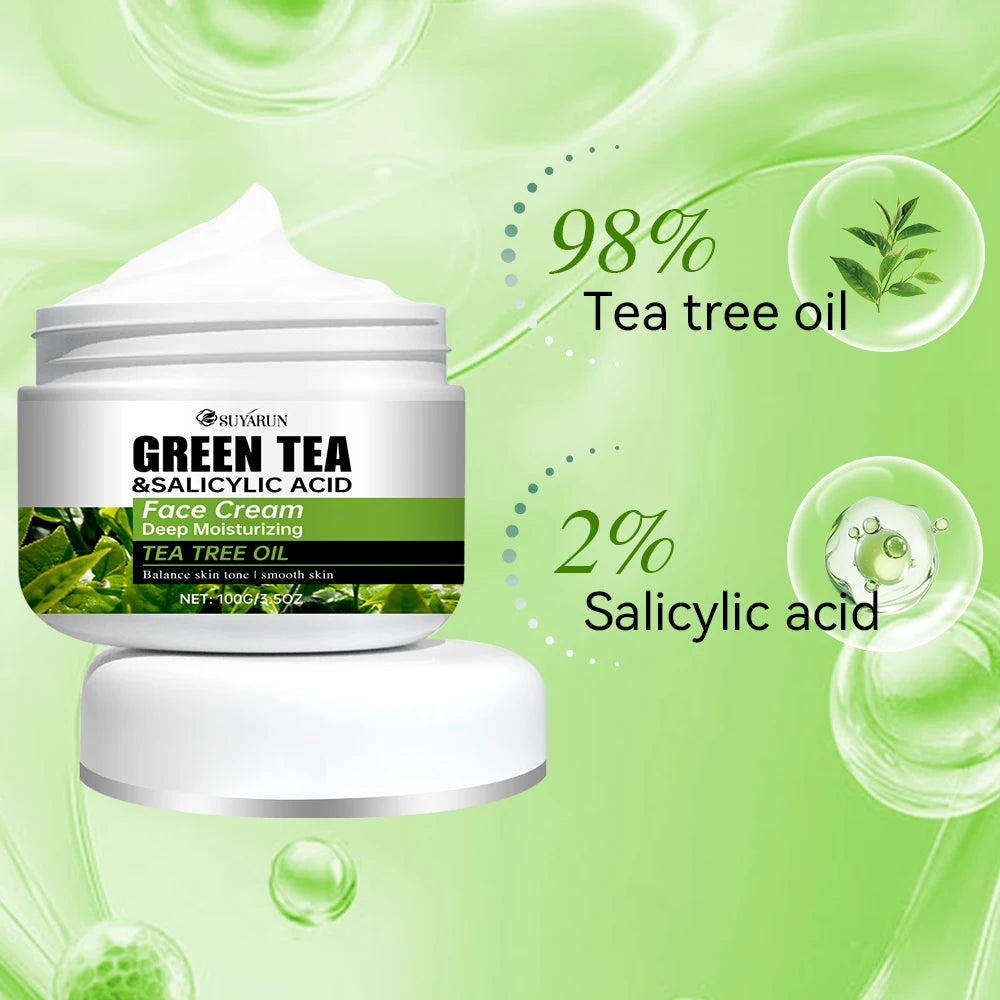 SUYARUN Tea Tree & Salicylic Acid Face Cream – Oil Control Face Cream Oasis Select