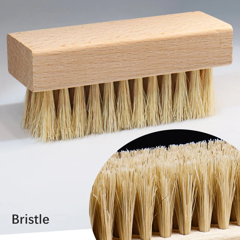 1/4 PCS Shoe Brush Set – Nylon, PP, Bristle & Horsehair for Sneakers, Leather, Suede & Boots, Without Scratching Oasis Select Bristle-1pc