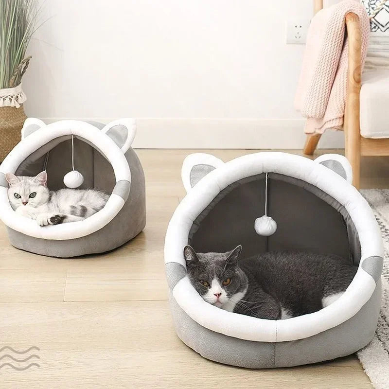 Pet Tent Cave Bed for Cats Small Dogs Self-Warming Cat Tent Bed Cat Hut Comfortable Pet Sleeping Bed Foldable Removable Washable Oasis Select
