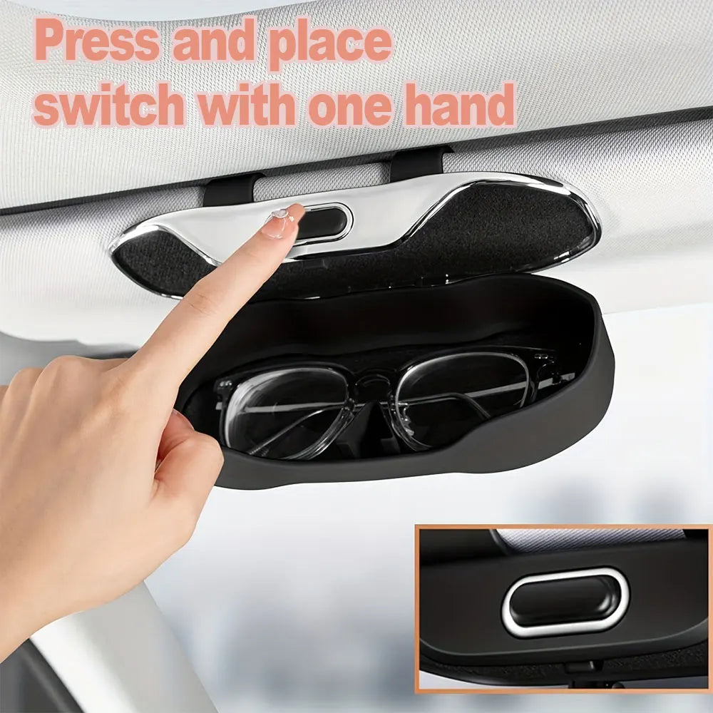 Car Sun Visor Sunglasses Holder – ABS Glasses Case