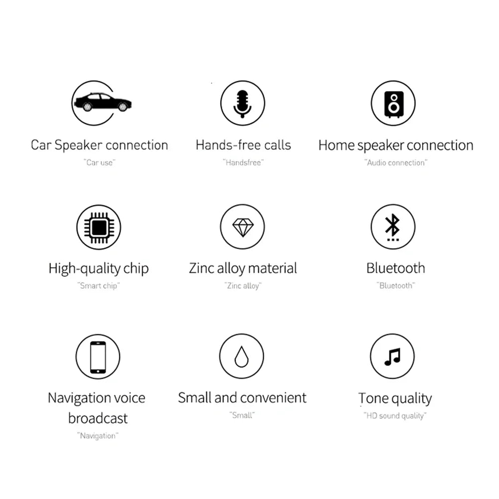 Bluetooth 5.0 Aux Adapter – 3.5mm Car Audio Receiver Dongle