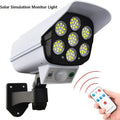 3Modes Multi-angle Lighting Remote Control Solar Powered Simulation Monitoring Induction Wall Lamp with Red Light Warning for Co Oasis Select solar light 2178T 0-5W