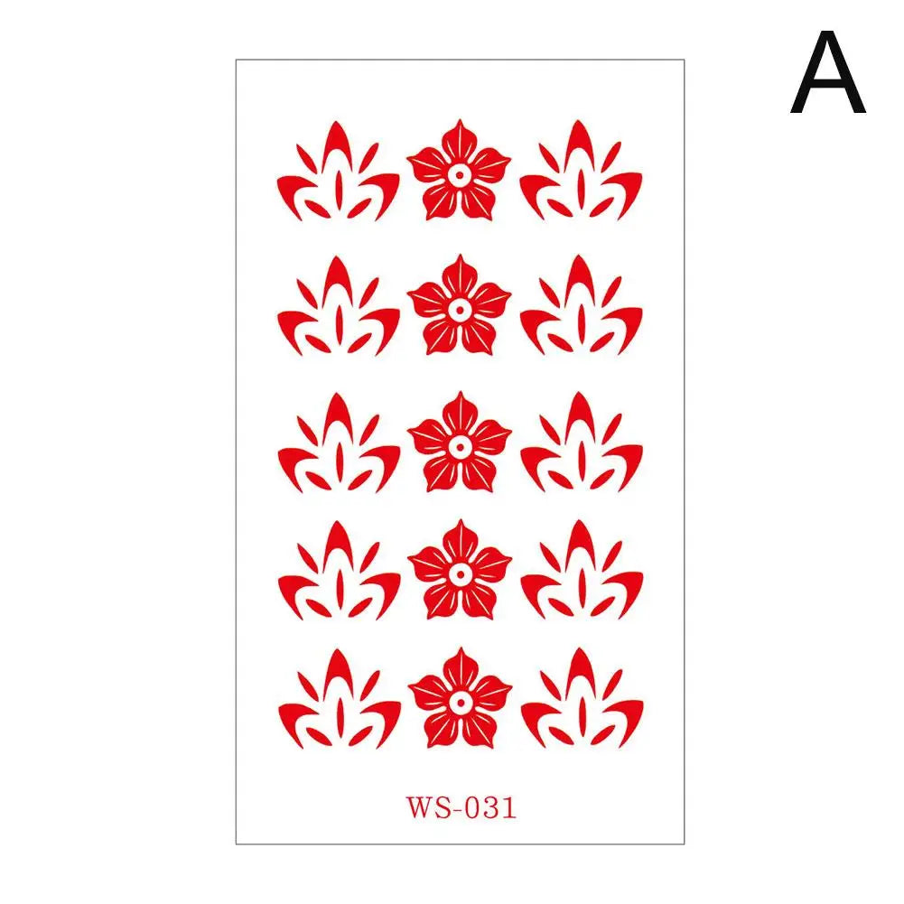 Classic Eyebrow Sexy Cute Retro Tattoo Paste Ancient Style Girl Baby Forehead Paste Hanfu Children's Temporary Tattoo Sticker Oasis Select A China