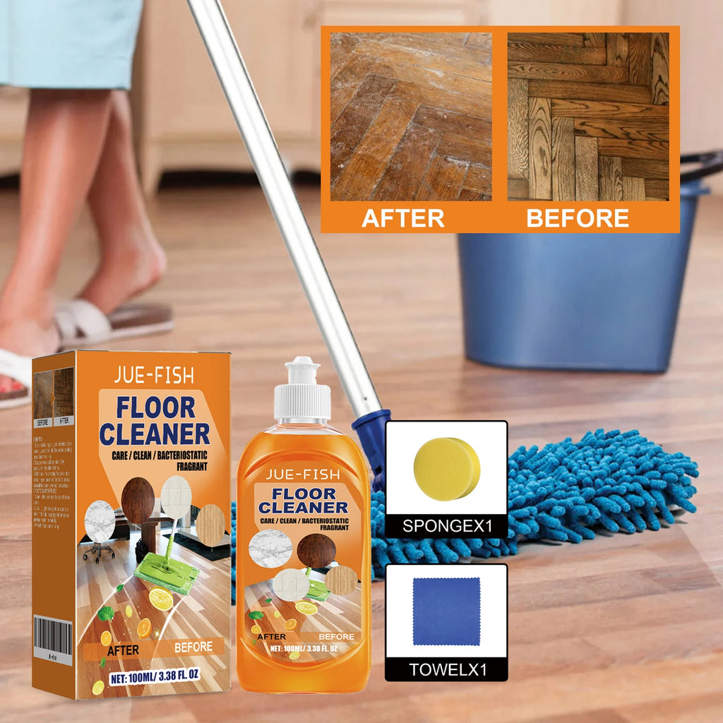 Jue Fish Floor Cleaner Set For Cleaning Descaling Cleaning Wooden Floors Polishing Brightening Ceramic Tile Cleaner Mild & Safe Oasis Select