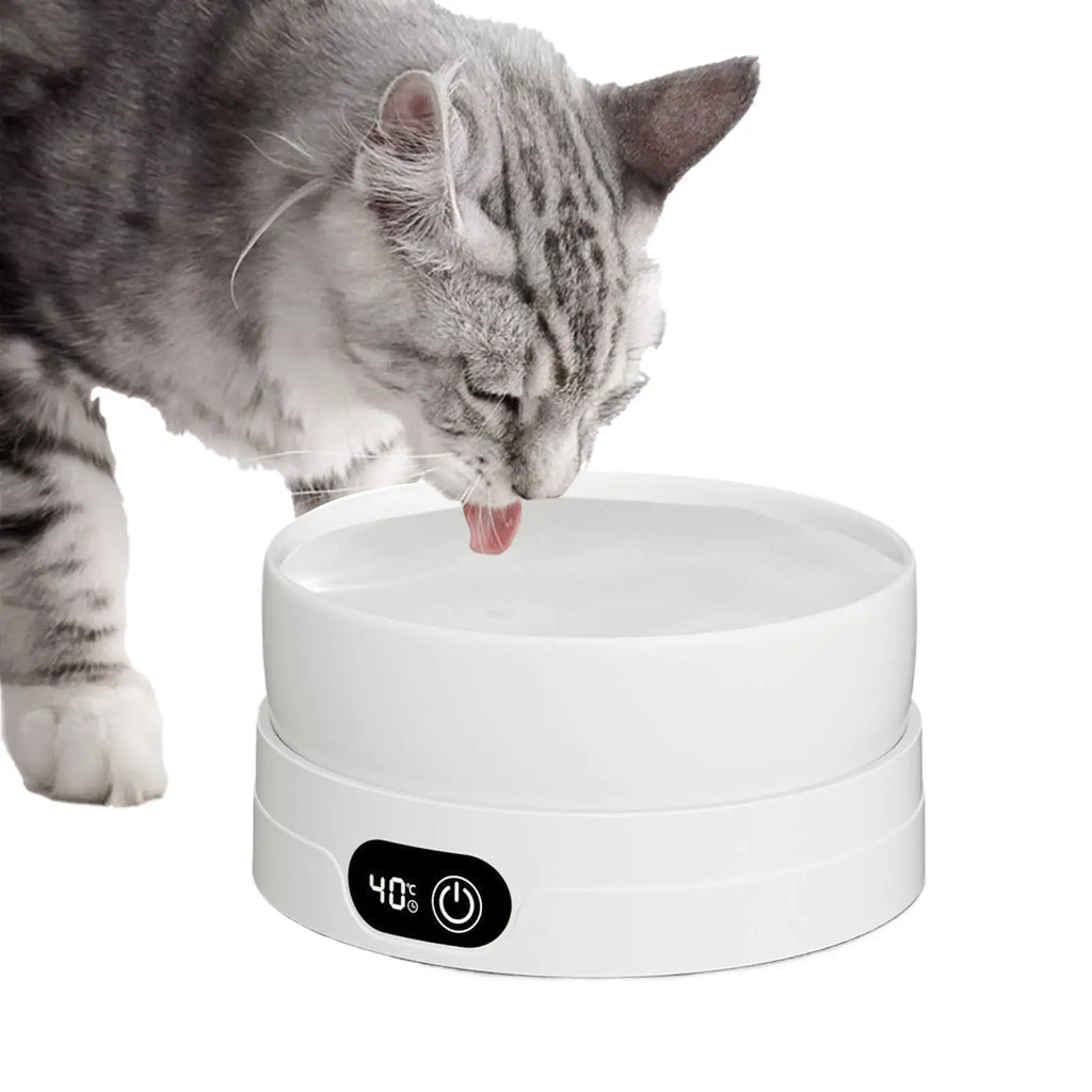 Heated Water Bowl for Dogs 4 Temperature Settings Pet Drinking Plate Thermal Dog Water Bowl for Chickens Ducks Animals Puppy Oasis Select