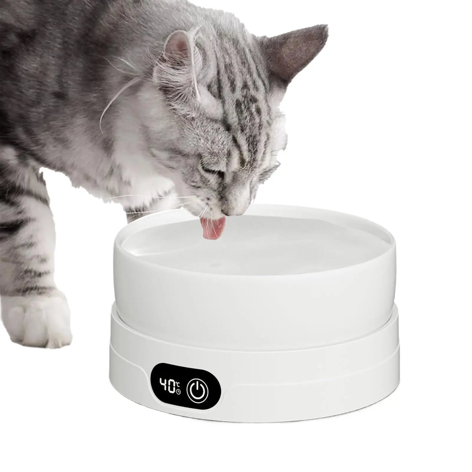 Heated Water Bowl for Dogs 4 Temperature Settings Pet Drinking Plate Thermal Dog Water Bowl for Chickens Ducks Animals Puppy Oasis Select